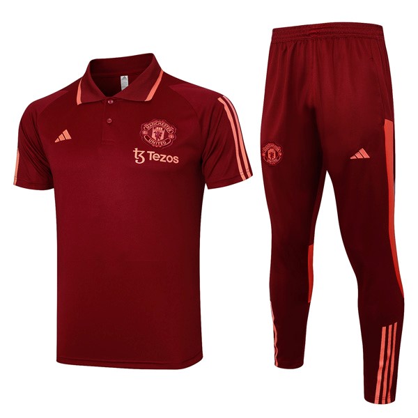 Polo Manchester United Conjunto Completo 2024 Rote